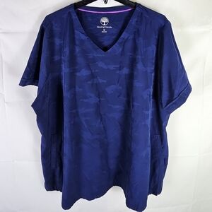 Healing Hands Camo Scrub Top Shirt Sz 3X Nurse Curvy Plus Size Medical Cosplay